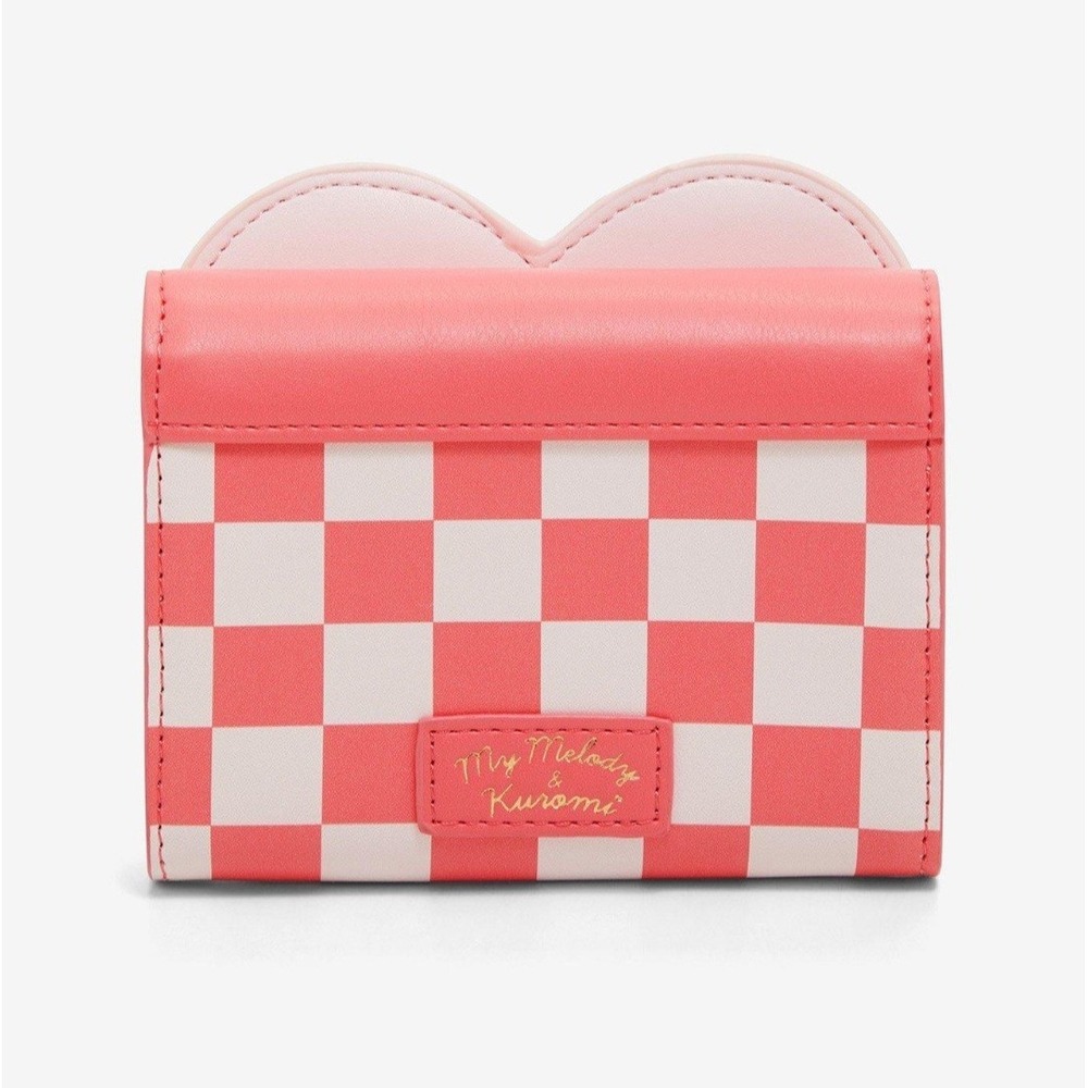Sanrio My Melody‎ & Kuromi Diner Music  Bow Heart Check Wallet - NWT - Picture 3 of 4
